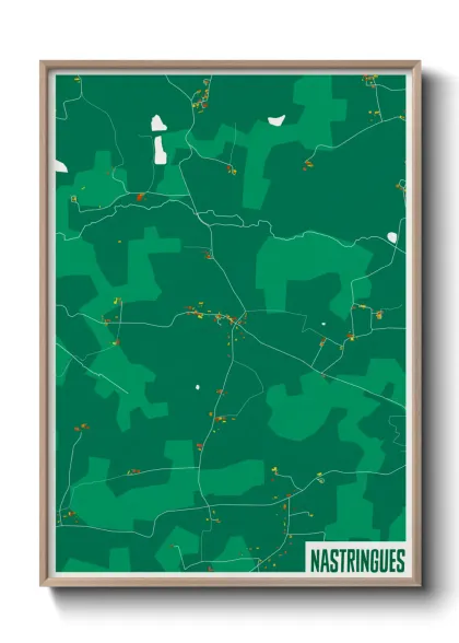 Une affiche de carte sur Nastringues