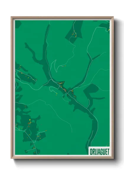 Une affiche de carte sur Orliaguet