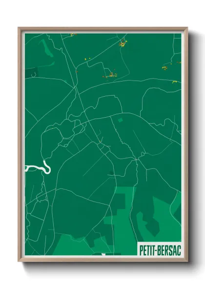 Une affiche de carte sur Petit-Bersac