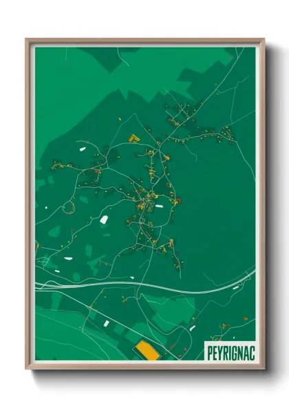 Une affiche de carte sur Peyrignac
