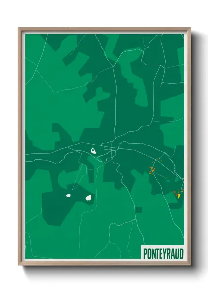 Une affiche de carte sur Ponteyraud