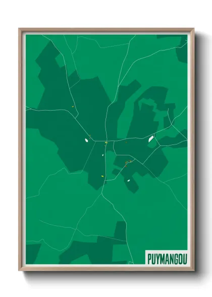 Une affiche de carte sur Puymangou