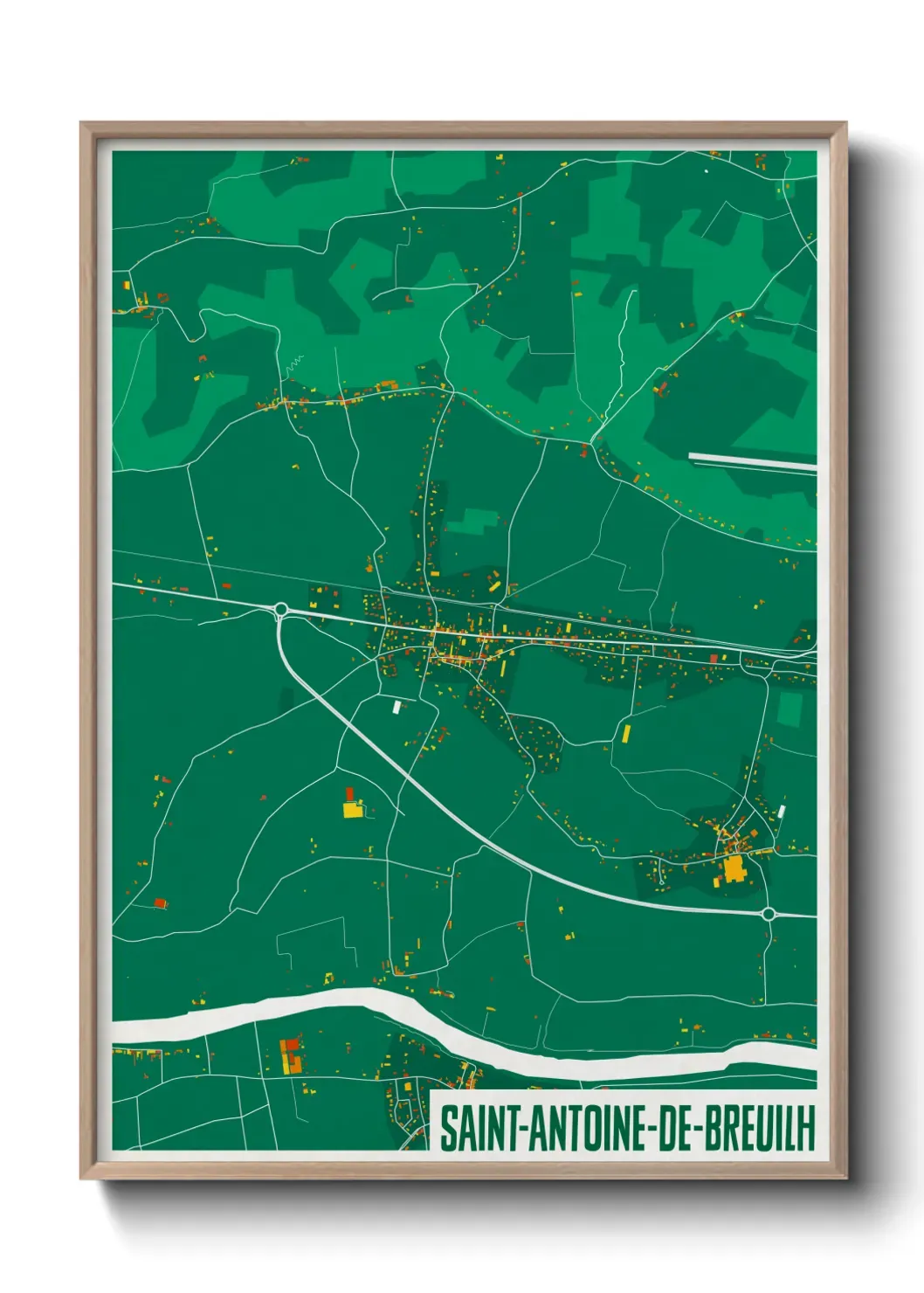 Un poster carteSaint-Antoine-de-Breuilh