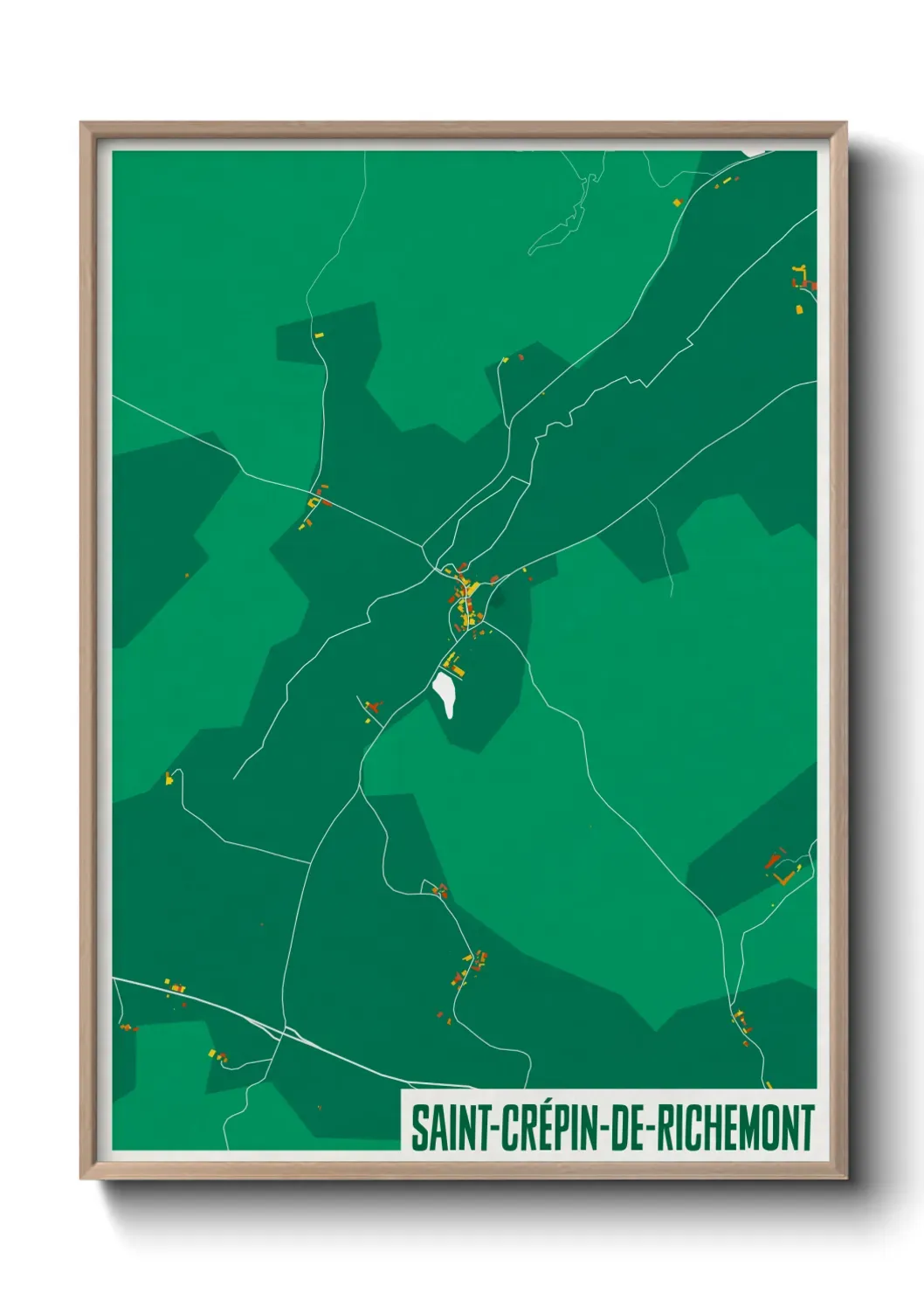 Un poster carteSaint-Crépin-de-Richemont