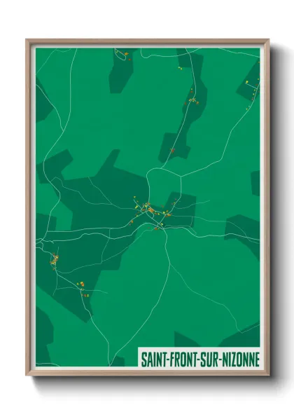 Une affiche de carte sur Saint-Front-sur-Nizonne