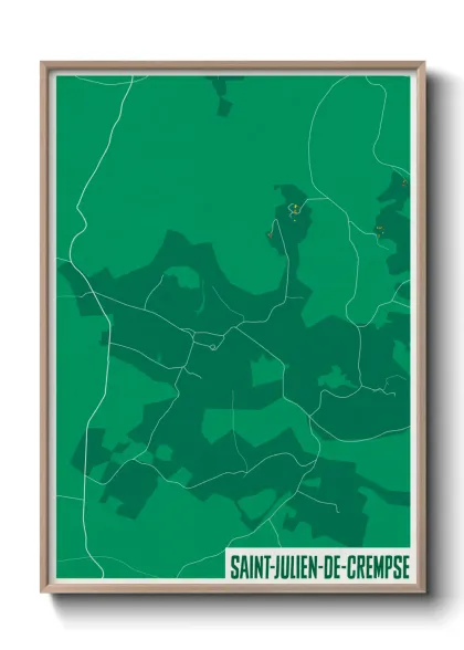 Une affiche de carte sur Saint-Julien-de-Crempse