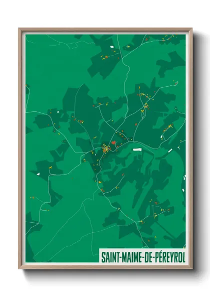 Une affiche de carte sur Saint-Maime-de-Péreyrol
