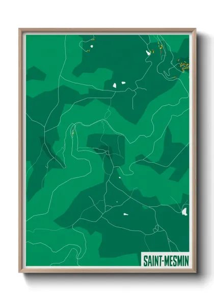 Une affiche de carte sur Saint-Mesmin