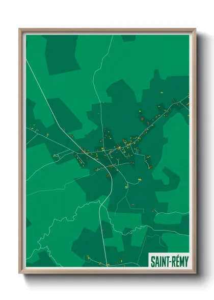 Une affiche de carte sur Saint-Rémy