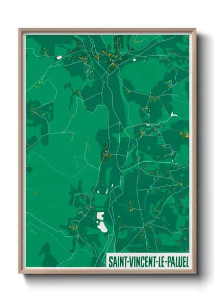 Une affiche de carte sur Saint-Vincent-le-Paluel