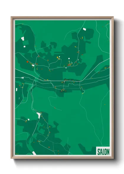 Une affiche de carte sur Salon