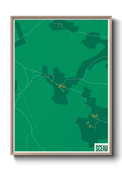 Une affiche de carte sur Sceau