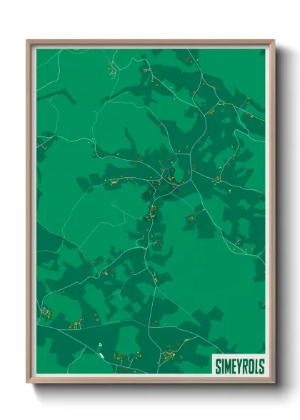 Une affiche de carte sur Simeyrols
