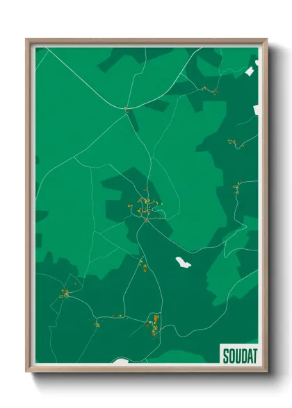 Une affiche de carte sur Soudat