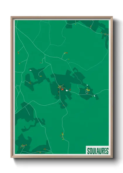 Une affiche de carte sur Soulaures