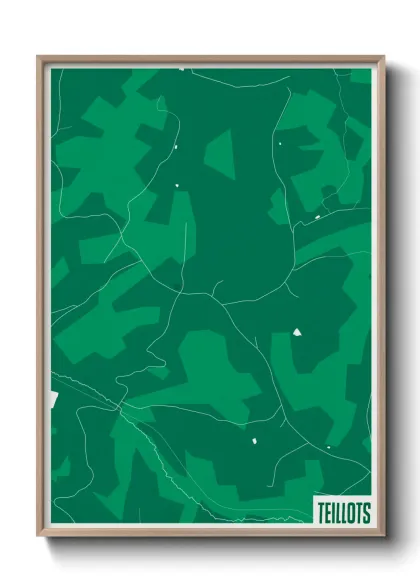 Une affiche de carte sur Teillots