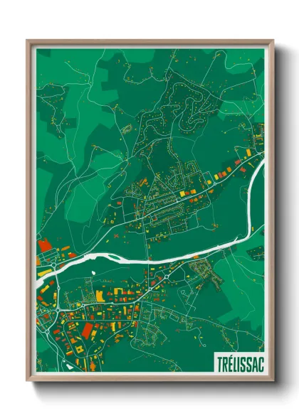 Une affiche de carte sur Trélissac