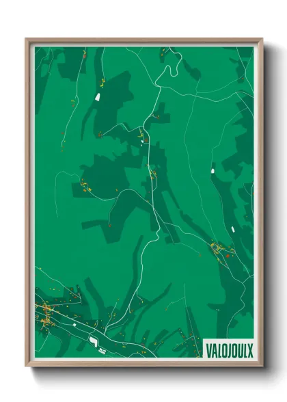 Une affiche de carte sur Valojoulx
