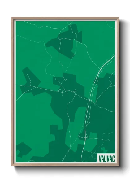 Une affiche de carte sur Vaunac