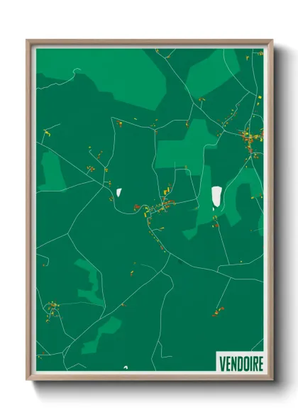 Une affiche de carte sur Vendoire