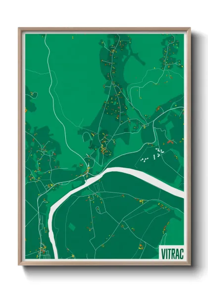 Une affiche de carte sur Vitrac