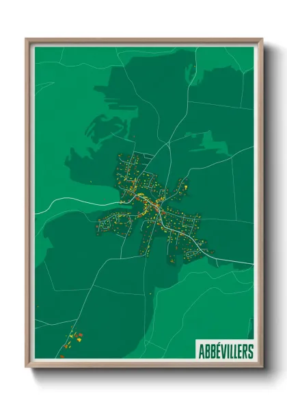 Une affiche de carte sur Abbévillers