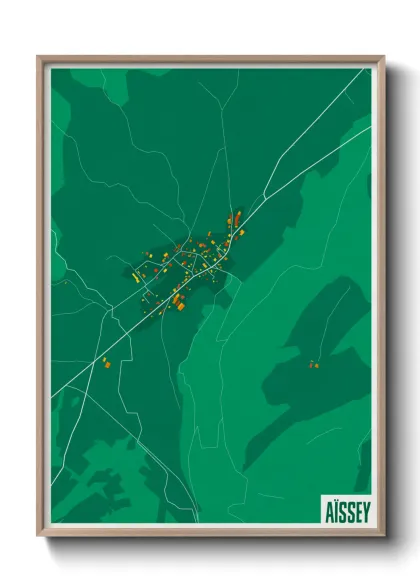 Une affiche de carte sur Aïssey