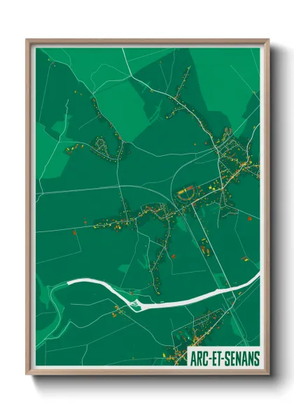 Une affiche de carte sur Arc-et-Senans
