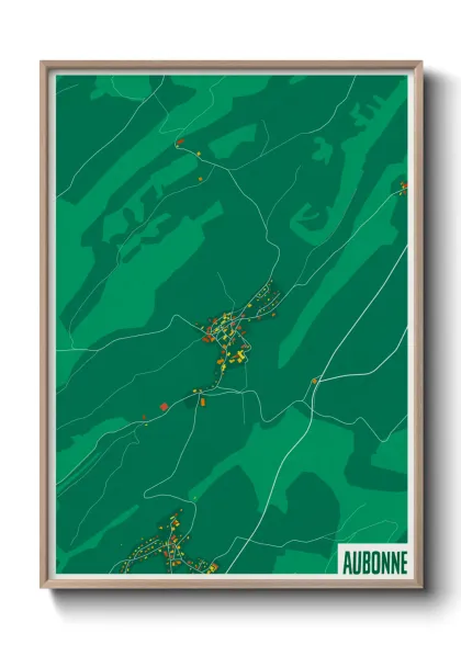 Une affiche de carte sur Aubonne