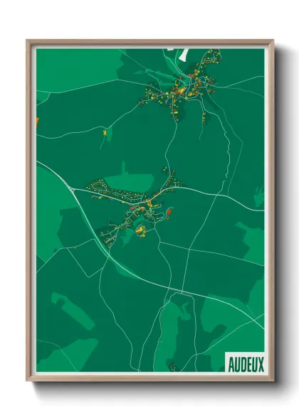 Une affiche de carte sur Audeux