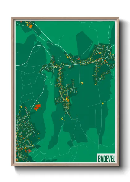 Une affiche de carte sur Badevel