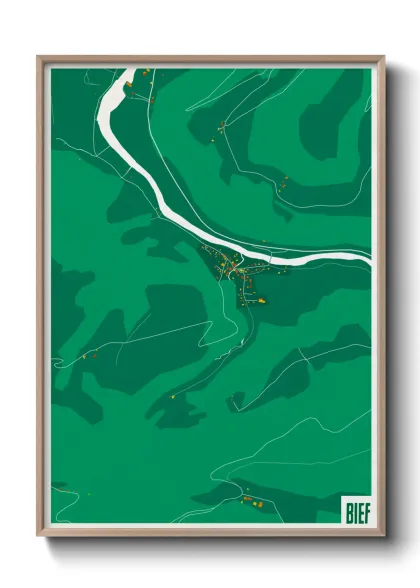 Une affiche de carte sur Bief