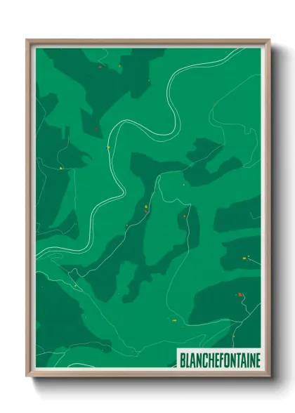 Une affiche de carte sur Blanchefontaine