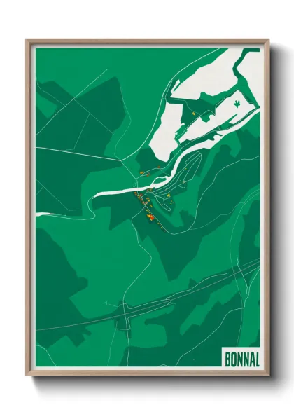 Une affiche de carte sur Bonnal