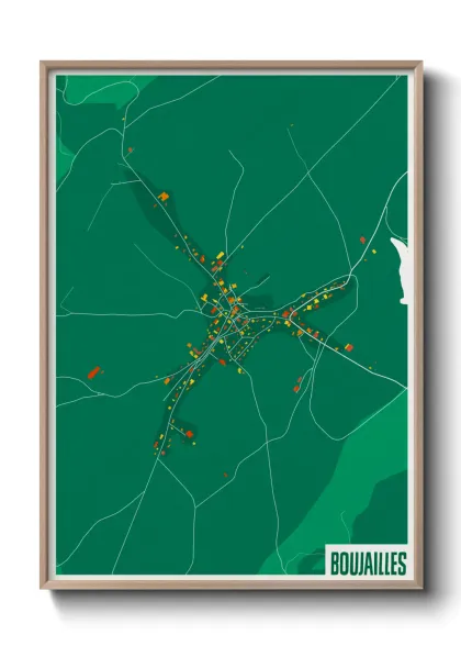 Une affiche de carte sur Boujailles