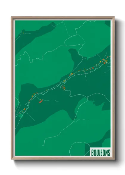 Une affiche de carte sur Boujeons