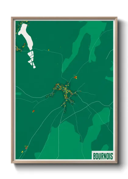 Une affiche de carte sur Bournois