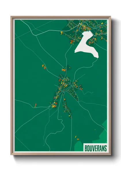 Une affiche de carte sur Bouverans