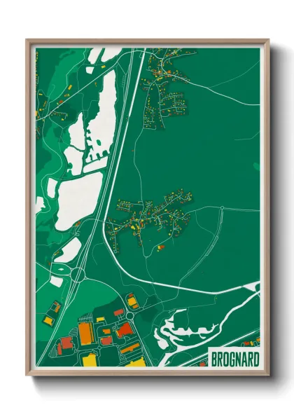 Une affiche de carte sur Brognard