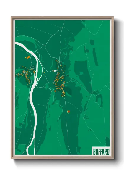 Une affiche de carte sur Buffard