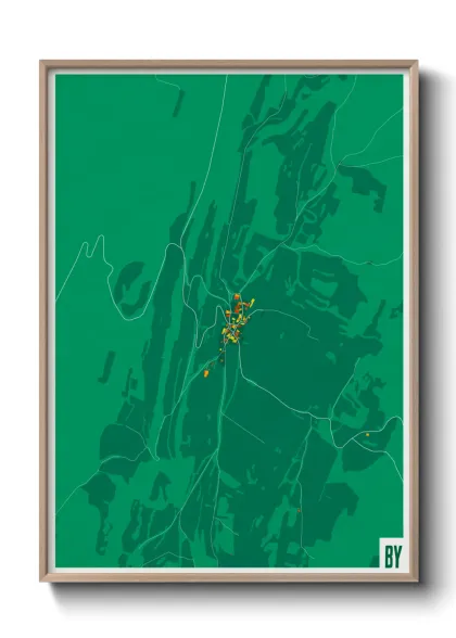 Une affiche de carte sur By