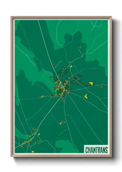 Une affiche de carte sur Chantrans