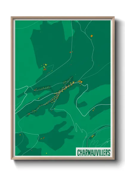 Une affiche de carte sur Charmauvillers