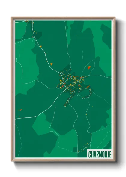 Une affiche de carte sur Charmoille