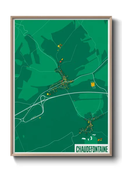 Une affiche de carte sur Chaudefontaine