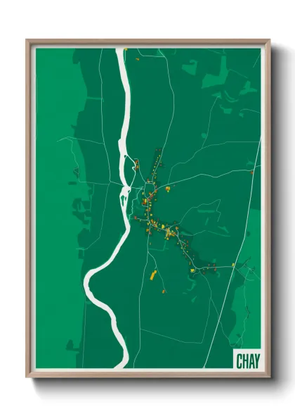 Une affiche de carte sur Chay