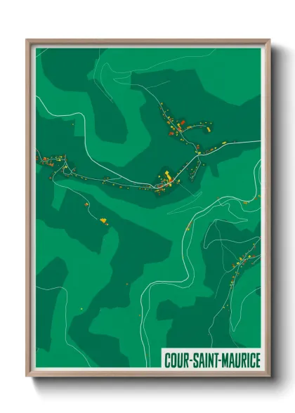 Une affiche de carte sur Cour-Saint-Maurice