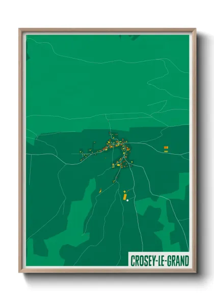 Une affiche de carte sur Crosey-le-Grand
