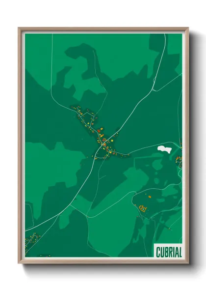 Une affiche de carte sur Cubrial