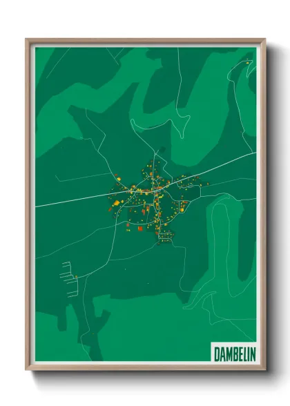 Une affiche de carte sur Dambelin